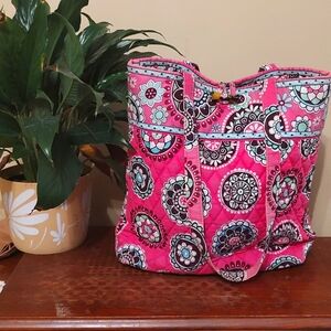 Vera Bradley Quilted Toggle Tote in Cupcake Pink Pattern
